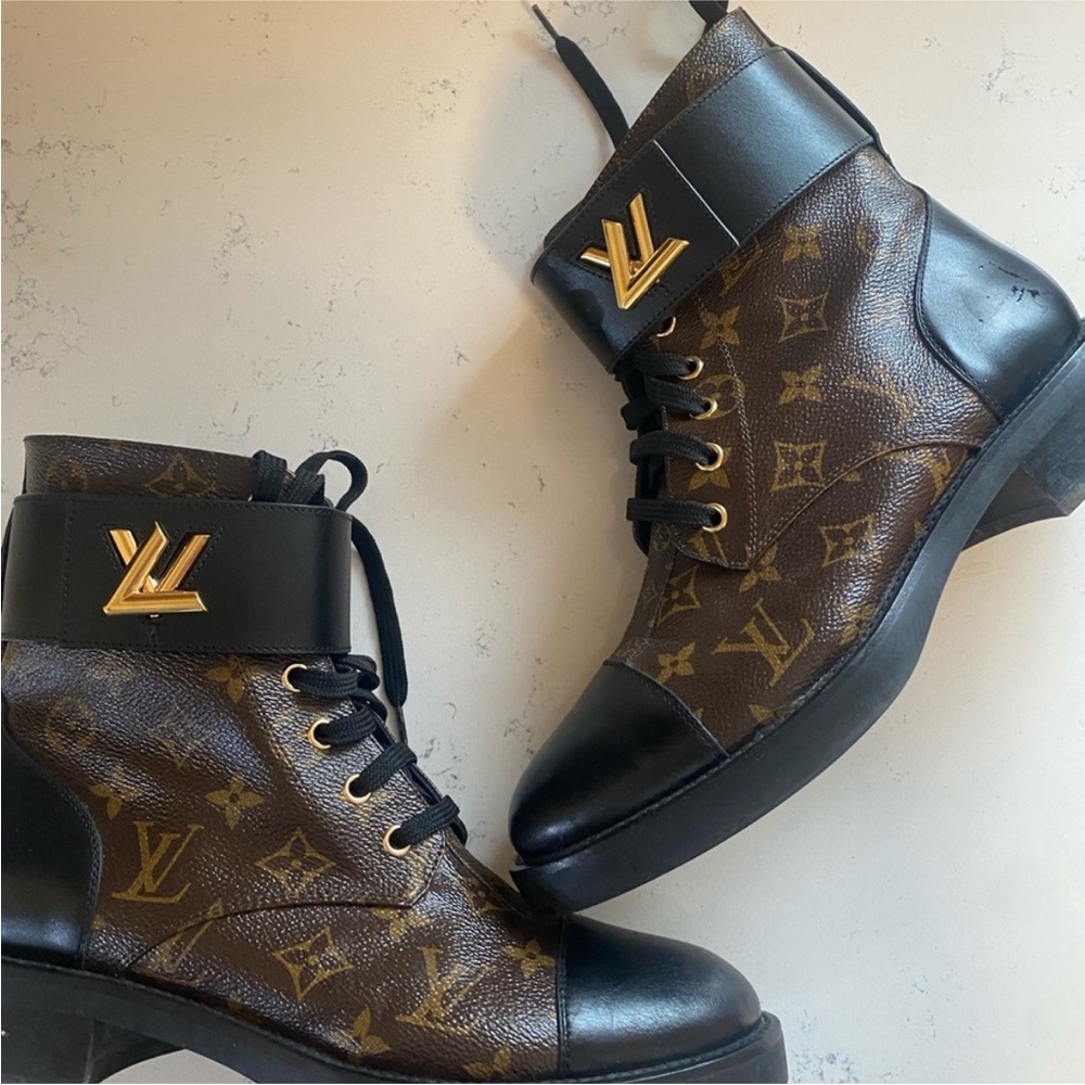 Louis Vuitton Women's Brown and Black Ankle Boots - Picture 6 of 12